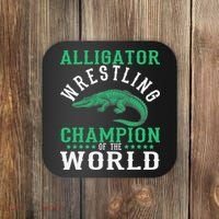 Alligator Wrestling Gator Wrestling Alligator Wrestler   Coaster thumb 0