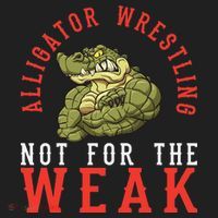 Alligator Wrestling Gator Wrestling Alligator Wrestler  Golf Towel thumb 3