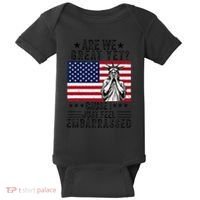 Are We Great Yet Cause I Just Feel Embarrassed Fun Democrat Baby Bodysuit thumb 0