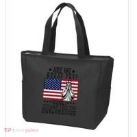 Are We Great Yet Cause I Just Feel Embarrassed Fun Democrat Tote Bag thumb 3