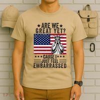 Are We Great Yet Cause I Just Feel Embarrassed Fun Democrat T-Shirt thumb 6