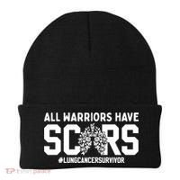 All Warriors Have Scars Lung Cancer Survivor Gift Beanie thumb 0