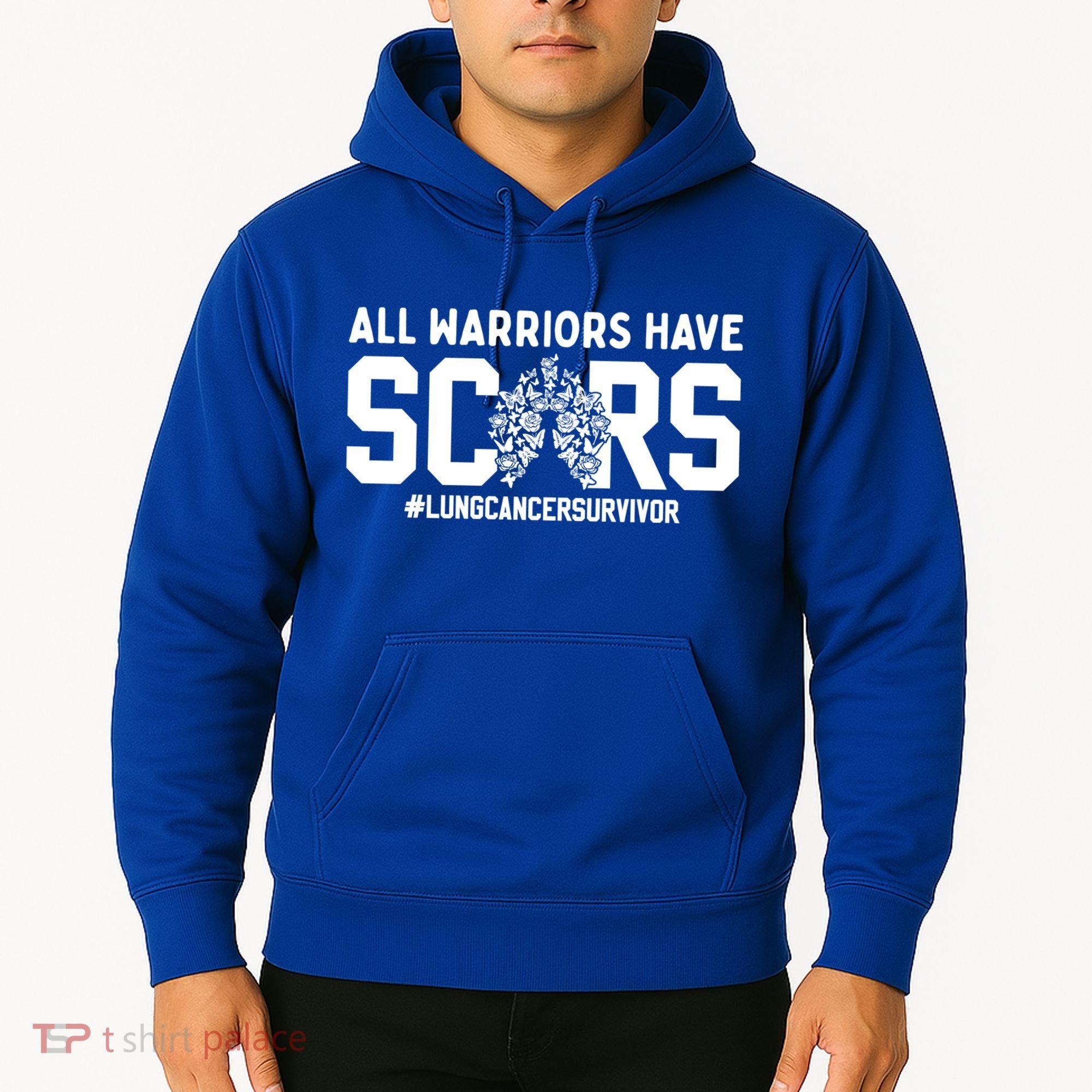 All Warriors Have Scars Lung Cancer Survivor Gift Hoodie