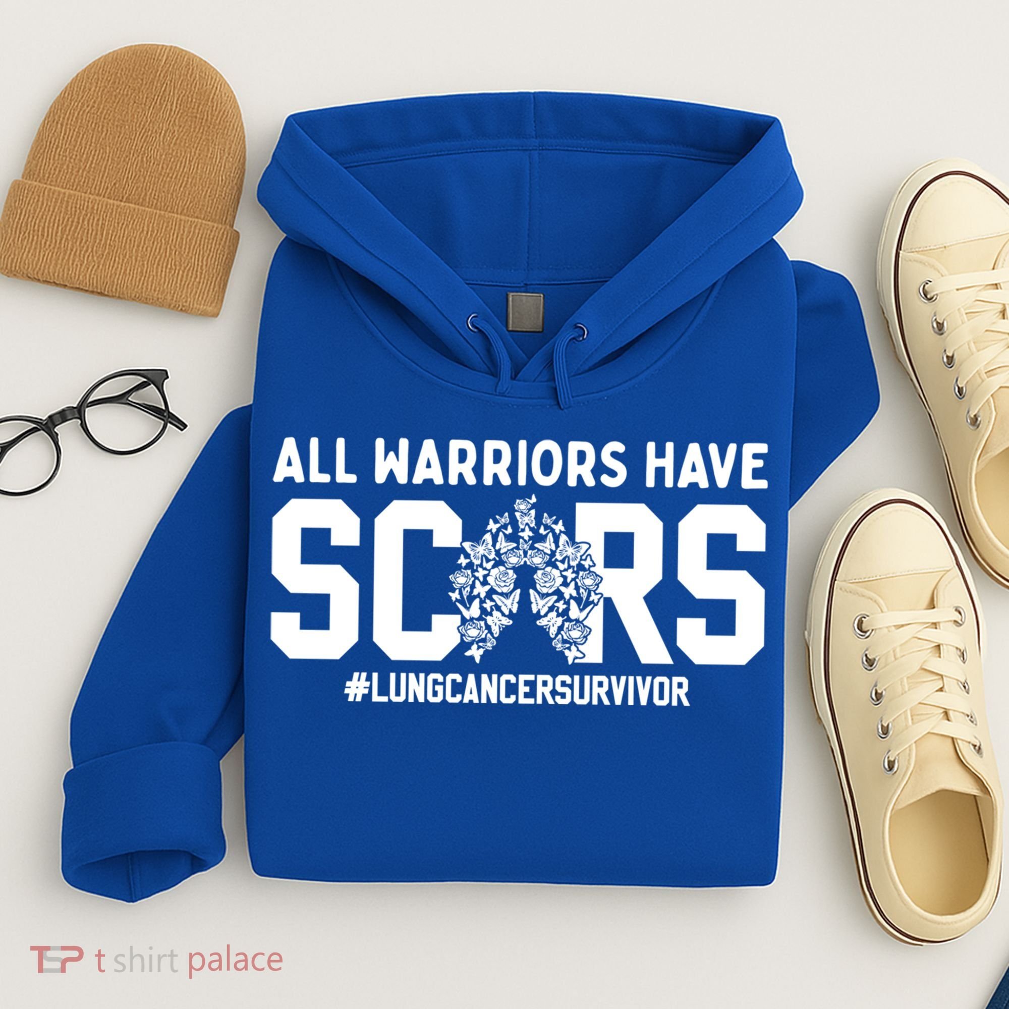 All Warriors Have Scars Lung Cancer Survivor Gift Hoodie