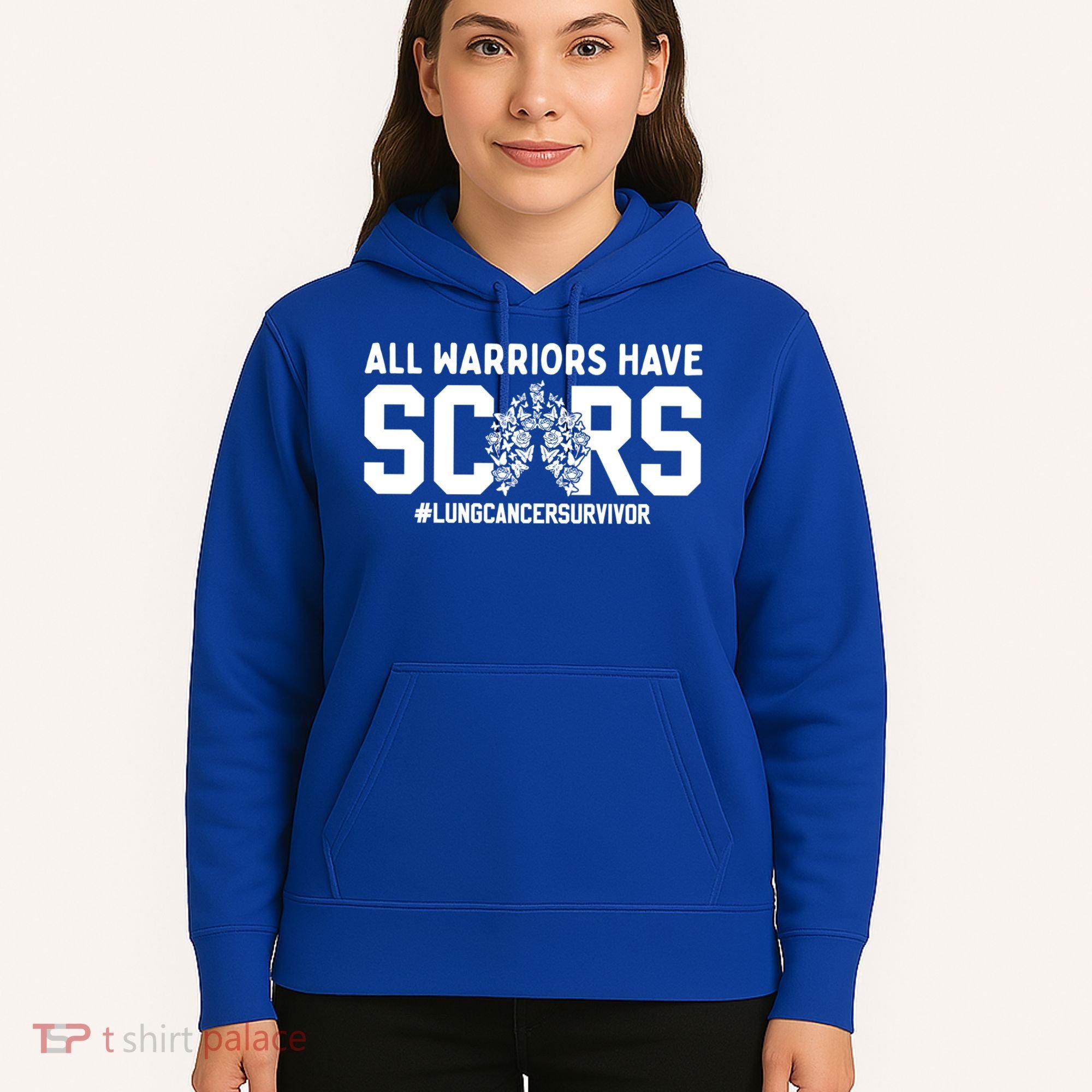 All Warriors Have Scars Lung Cancer Survivor Gift Hoodie