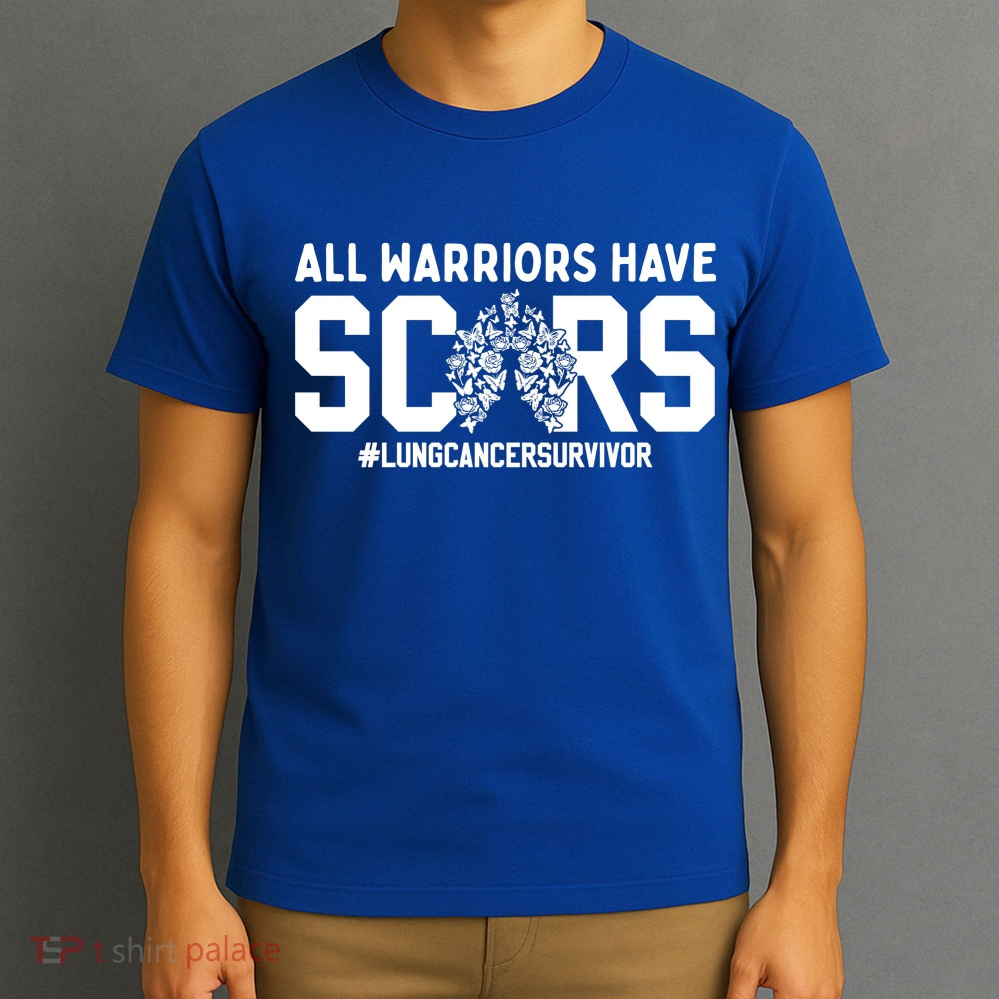 All Warriors Have Scars Lung Cancer Survivor Gift T-Shirt
