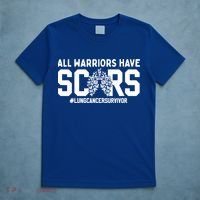 All Warriors Have Scars Lung Cancer Survivor Gift T-Shirt thumb 5