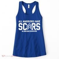 All Warriors Have Scars Lung Cancer Survivor Gift Women's Tank Top thumb 0