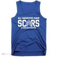 All Warriors Have Scars Lung Cancer Survivor Gift Tank Top thumb 0