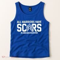 All Warriors Have Scars Lung Cancer Survivor Gift Tank Top thumb 2