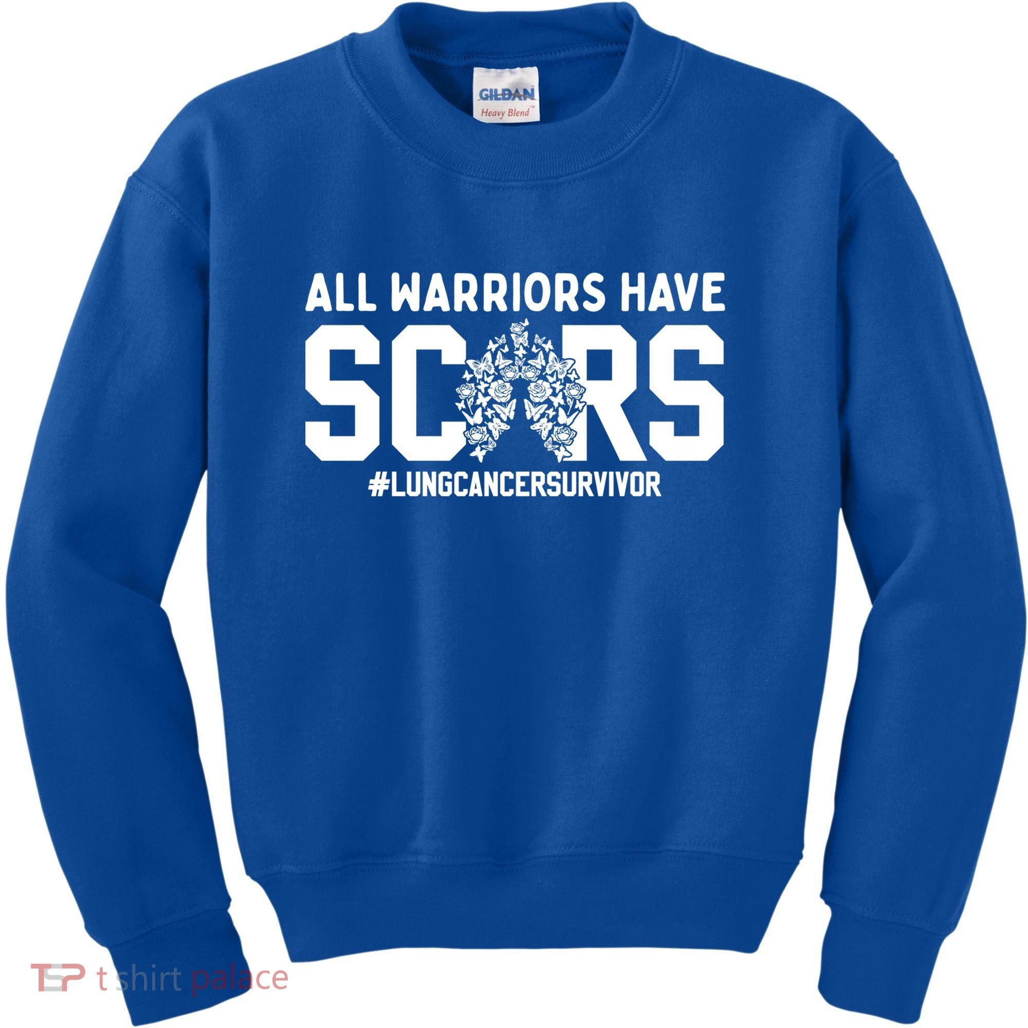All Warriors Have Scars Lung Cancer Survivor Gift Kids Sweatshirt