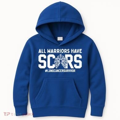 All Warriors Have Scars Lung Cancer Survivor Gift Kids Hoodie