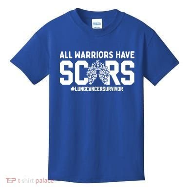All Warriors Have Scars Lung Cancer Survivor Gift Kids T-Shirt