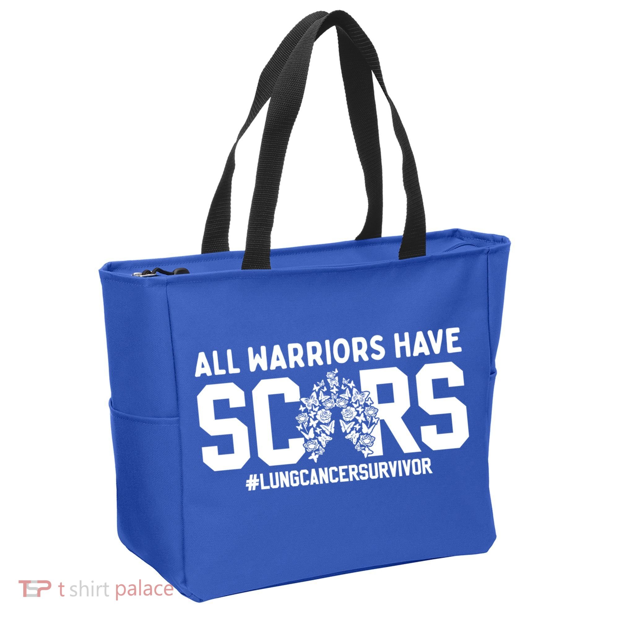 All Warriors Have Scars Lung Cancer Survivor Gift Tote Bag
