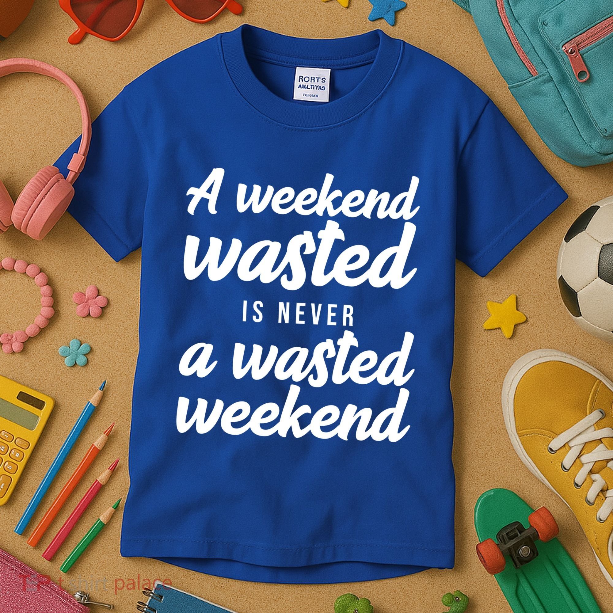 A Weekend Is Never A Wasted Weekend Kids T-Shirt