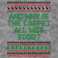 And Why Is The Carpet All Wet Todd? Ugly Christmas Toddler Hoodie thumb 2