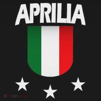 Aprilia With Italian Flag And 3 White Stars Long Sleeve Shirt thumb 2