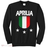 Aprilia With Italian Flag And 3 White Stars Sweatshirt thumb 0