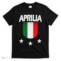 Aprilia With Italian Flag And 3 White Stars T-Shirt thumb 0