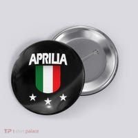 Aprilia With Italian Flag And 3 White Stars Button thumb 0