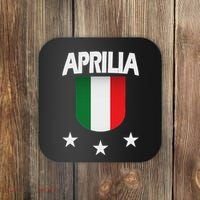 Aprilia With Italian Flag And 3 White Stars Coaster thumb 0