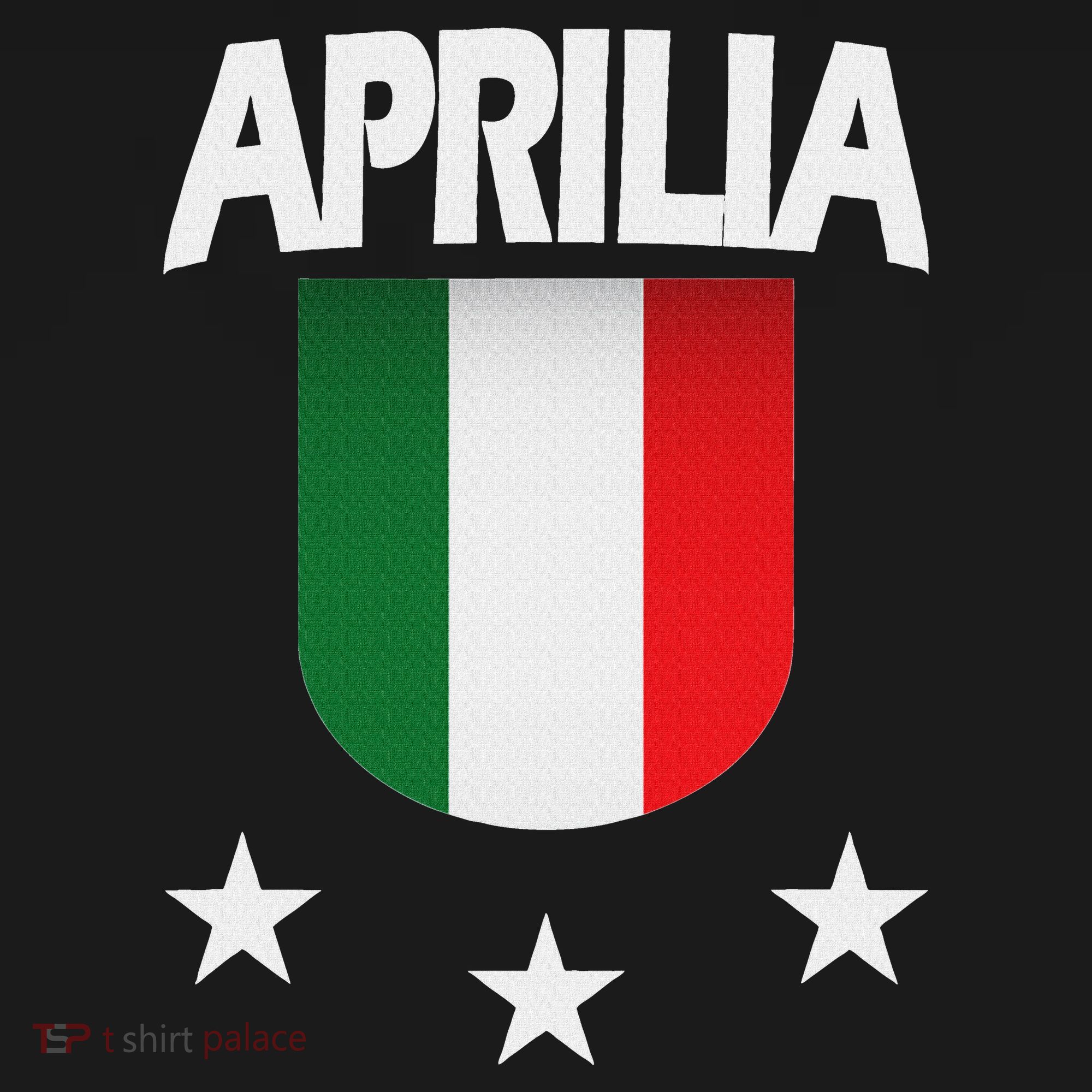 Aprilia With Italian Flag And 3 White Stars Women's Hoodie