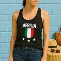 Aprilia With Italian Flag And 3 White Stars Women's Tank Top thumb 2