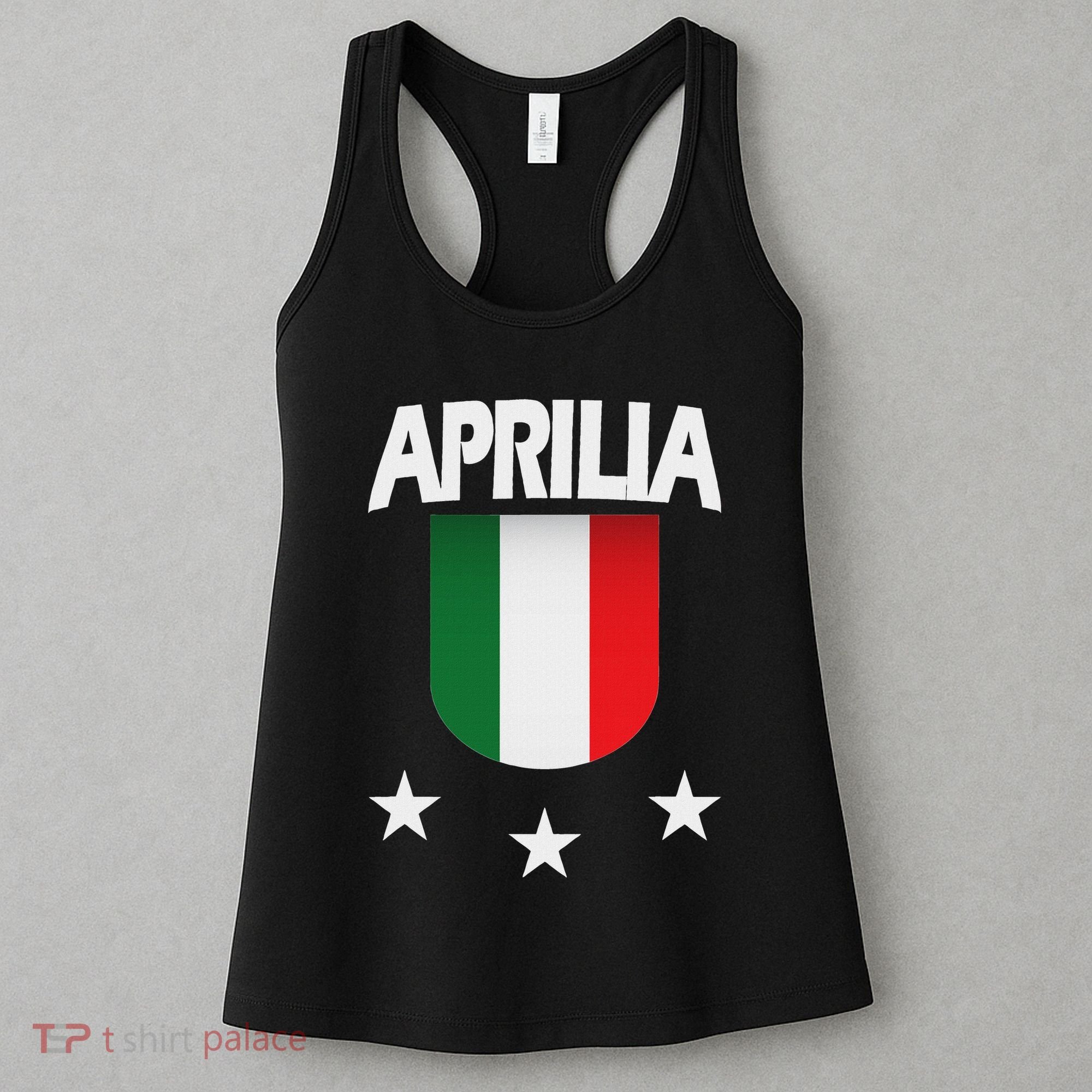 Aprilia With Italian Flag And 3 White Stars Women's Tank Top