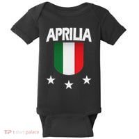 Aprilia With Italian Flag And 3 White Stars Baby Bodysuit thumb 0
