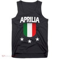 Aprilia With Italian Flag And 3 White Stars Tank Top thumb 0