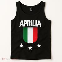 Aprilia With Italian Flag And 3 White Stars Tank Top thumb 2