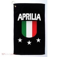 Aprilia With Italian Flag And 3 White Stars Golf Towel thumb 0