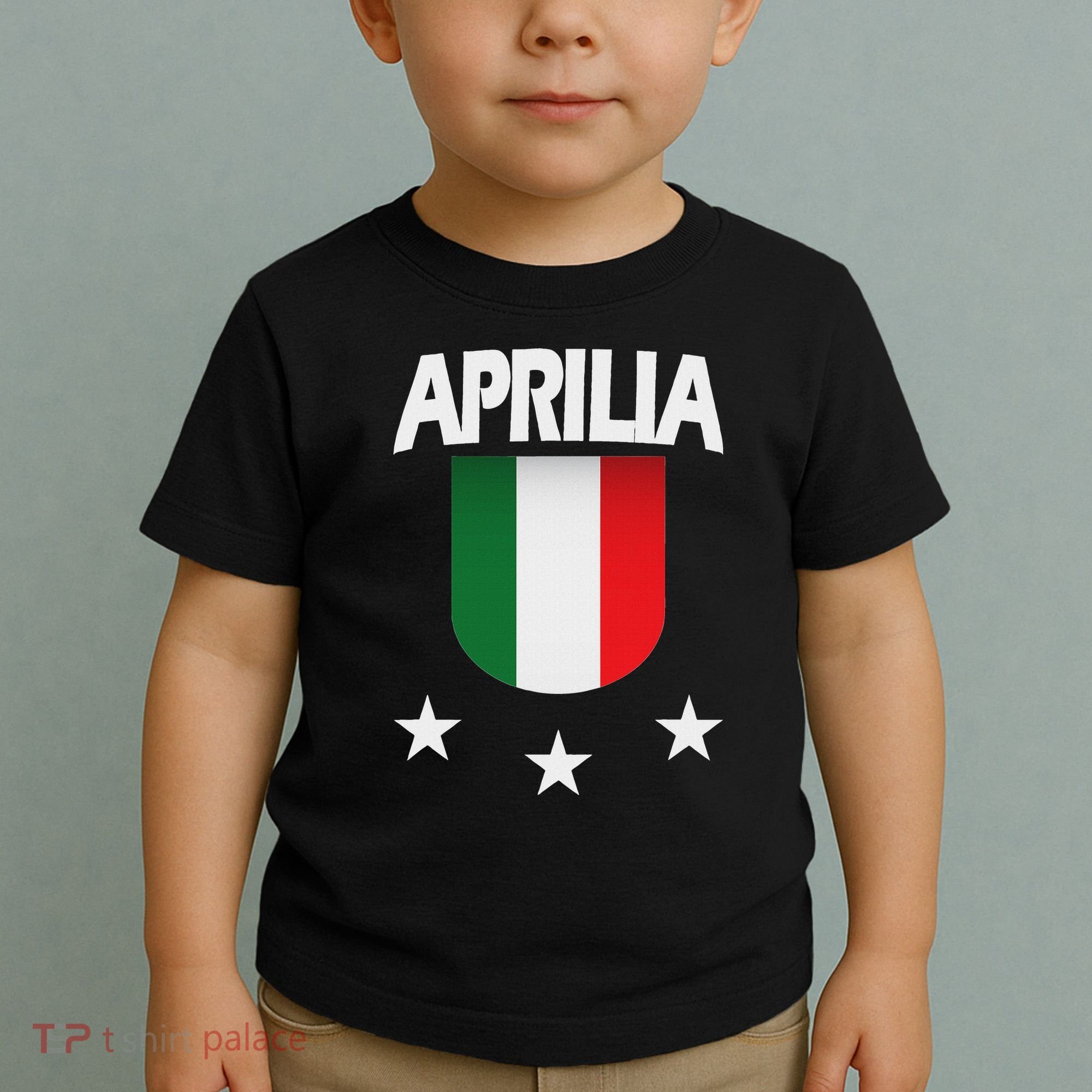 Aprilia With Italian Flag And 3 White Stars Toddler T-Shirt