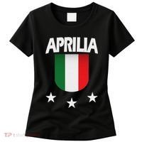 Aprilia With Italian Flag And 3 White Stars Women's T-Shirt thumb 0