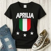 Aprilia With Italian Flag And 3 White Stars Women's T-Shirt thumb 3