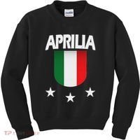 Aprilia With Italian Flag And 3 White Stars Kids Sweatshirt thumb 0