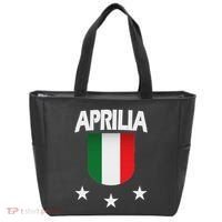 Aprilia With Italian Flag And 3 White Stars Tote Bag thumb 0