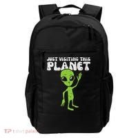 Alien Wave Just Visiting This Planet Funny Women Backpack thumb 0