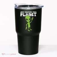 Alien Wave Just Visiting This Planet Funny Women Tumbler thumb 0