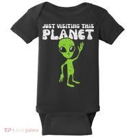Alien Wave Just Visiting This Planet Funny Women Baby Bodysuit thumb 0