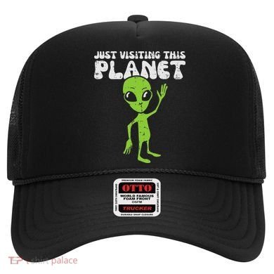 Alien Wave Just Visiting This Planet Funny Women Hat