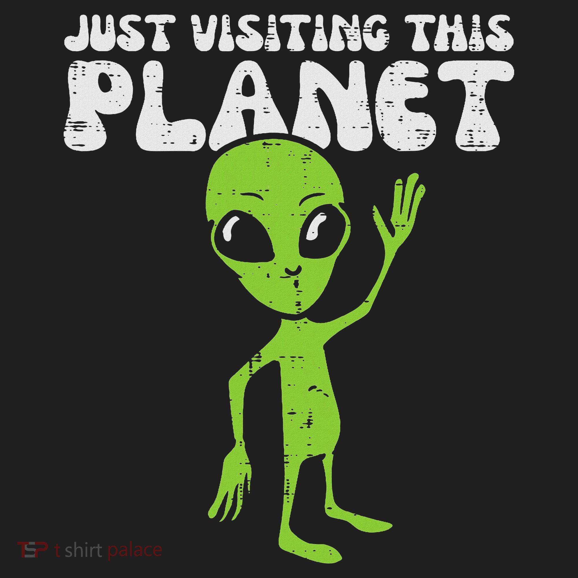 Alien Wave Just Visiting This Planet Funny Women Hat