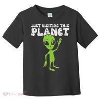 Alien Wave Just Visiting This Planet Funny Women Toddler T-Shirt thumb 0