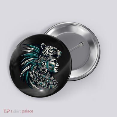 Aztec Warrior Jaguar Button