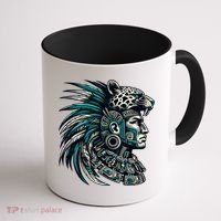 Aztec Warrior Jaguar Coffee Mug thumb 1