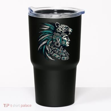Aztec Warrior Jaguar Tumbler