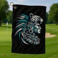 Aztec Warrior Jaguar Golf Towel thumb 1
