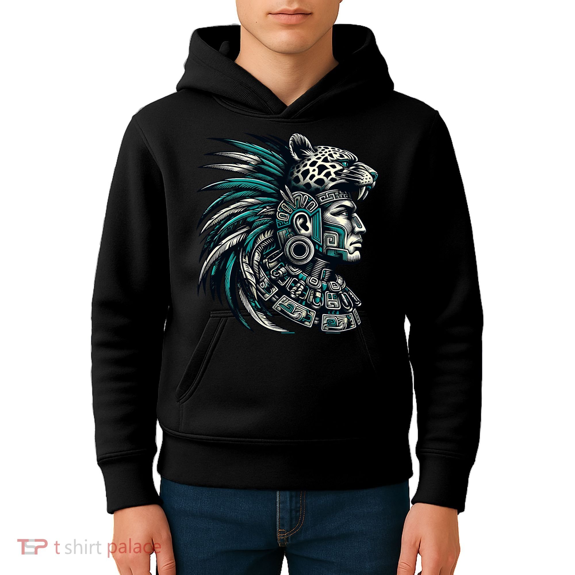 Aztec Warrior Jaguar Kids Hoodie