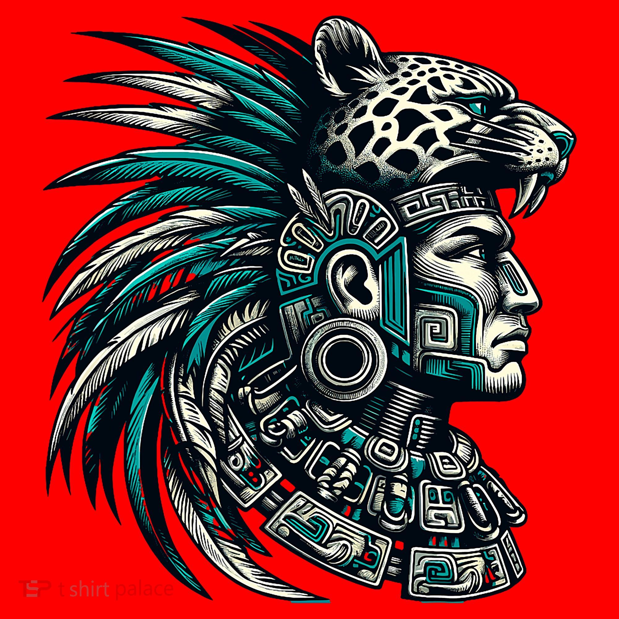 Aztec Warrior Jaguar Santa Hat