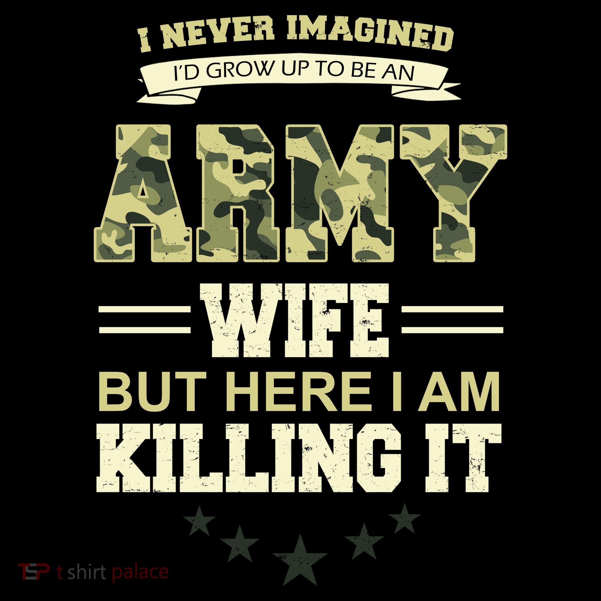 Army Wife Killing It Quote Coaster